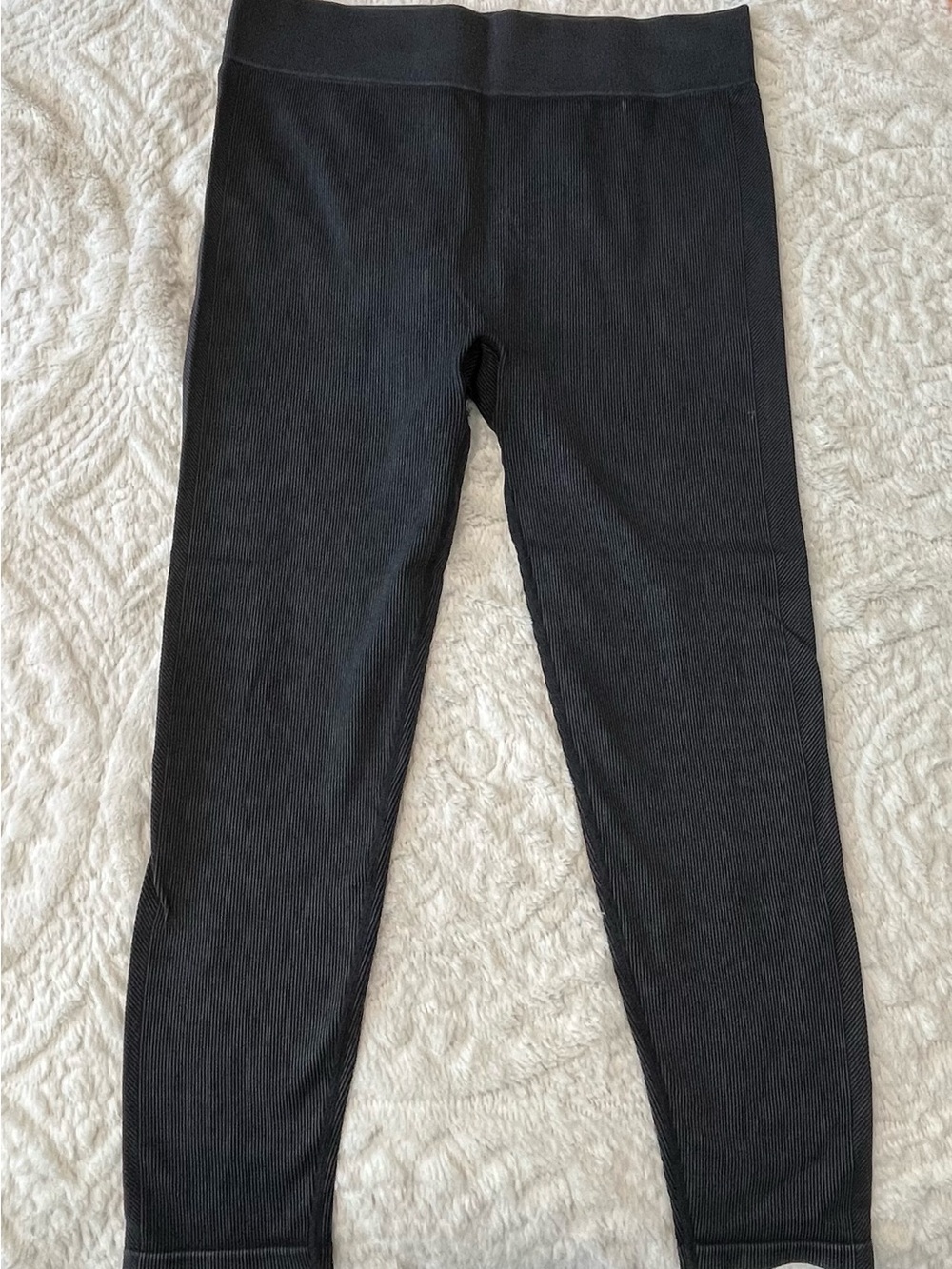 Avia Black Ribbed Women's Leggings Size XXXL